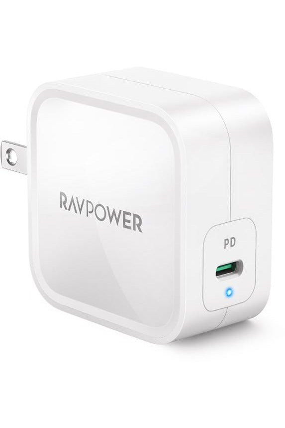 RAVPower GaN PD Pioneer 61W Wall Charger UK - White