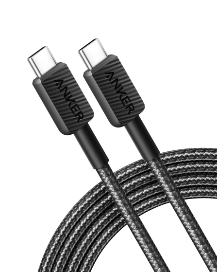 Anker 322 USB-C Cable 60W Braided 0.9m/3ft - Black