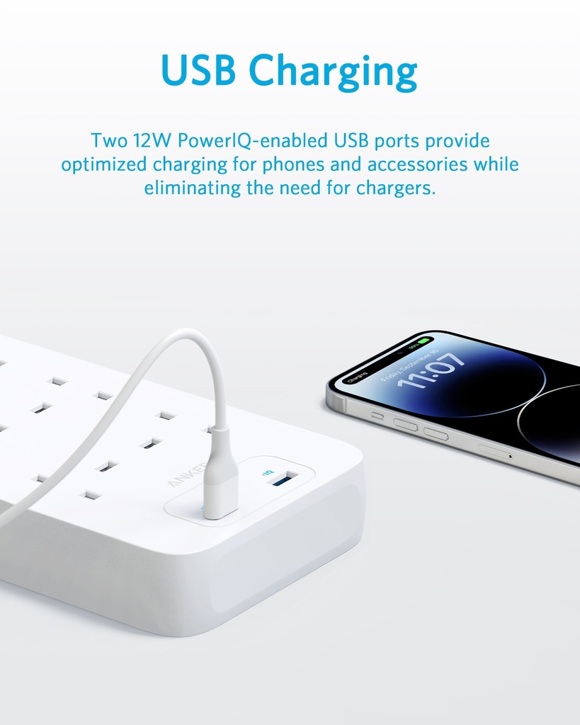 Anker 342 USB Power Strip 8-in-1 White