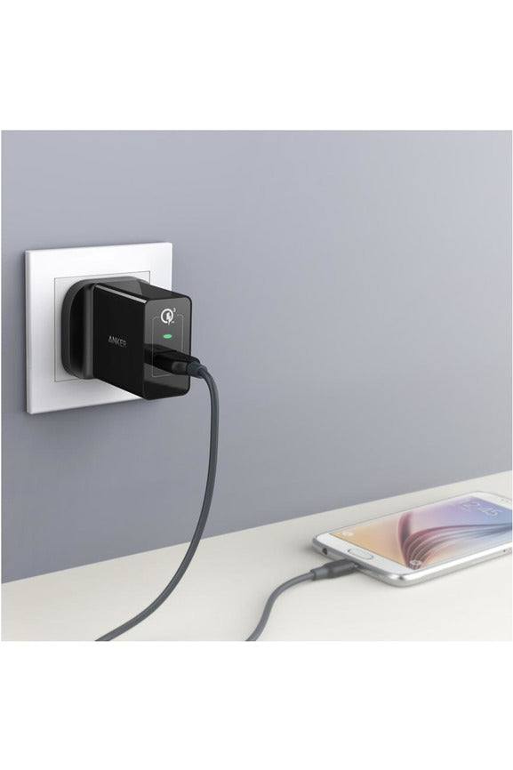 Anker PowerPort + 1 with Quick Charger 3.0 Premium USB Wall Charger - Black