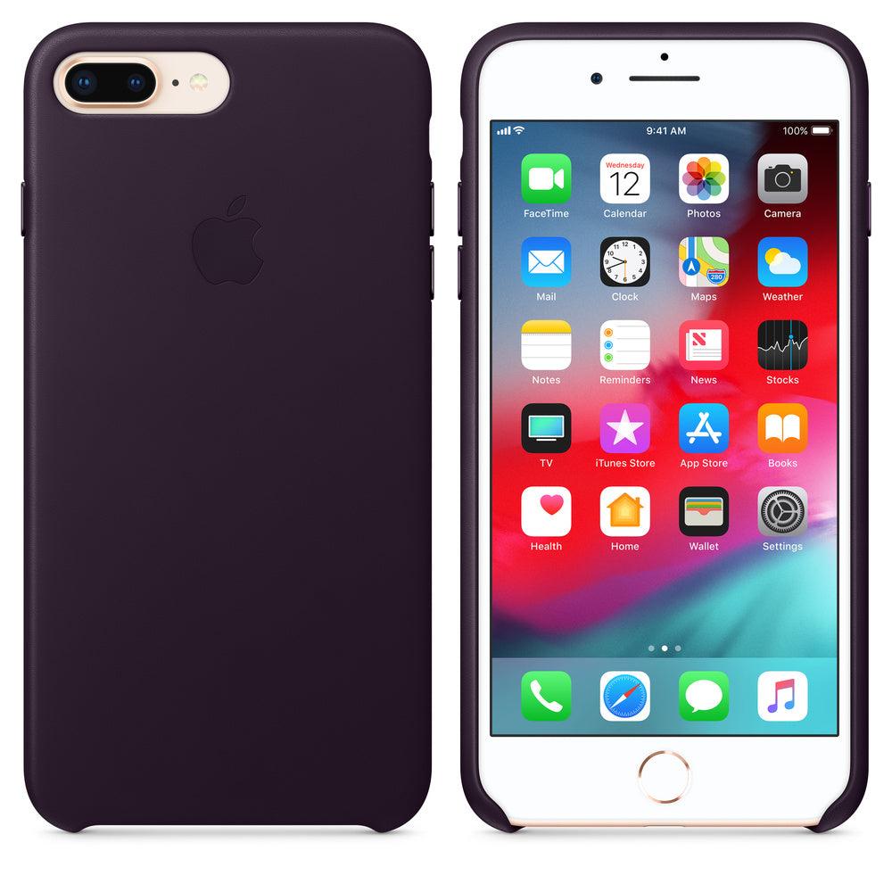 Apple iPhone 8 / 7 Leather Case - DARK AUBERGINE