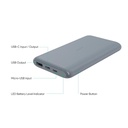 Aukey 10000mAh USB-C Rapid charge Ultra Slim Power Bank - Gray