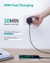 Aukey 20W Power Deliver USB-C Mini Charger with USB-C to Lightning Cable - Black