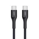 Aukey Braided Nylon 2m USB 3.1 Gen1 USBC to USB-C 60W - Black