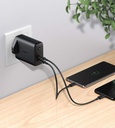 Aukey Focus Duo 36W Power Delivery Dual-Port PD USB-C Charger with Dynamic Detect - Black