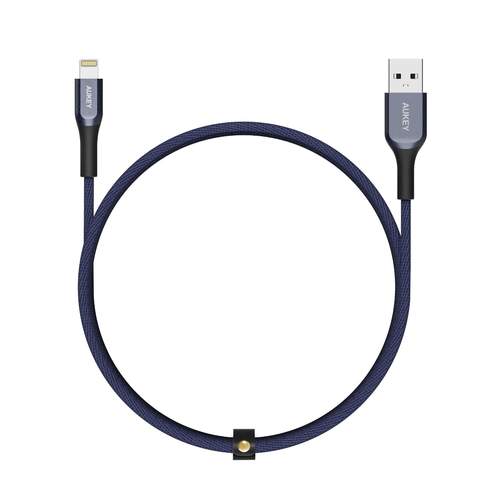 Aukey Kevlar Core - MFi Lighting Cable - 3Ft/1.2Mtrs - Blue