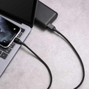 Aukey MFI USB-ATo Lightning Kevlar Cable - 2 Meter - Black