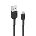 Aukey Nylon Braided USB-Ato Lightning Cable 0.9m. BK