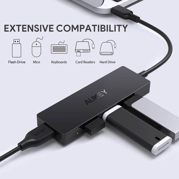 Aukey Usb - c to 4-Port USB 3.0 Hub