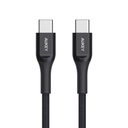 Aukey USB-C To USB-C 60W PD Quick Charger Kevlar Cable - 1.2M - Black