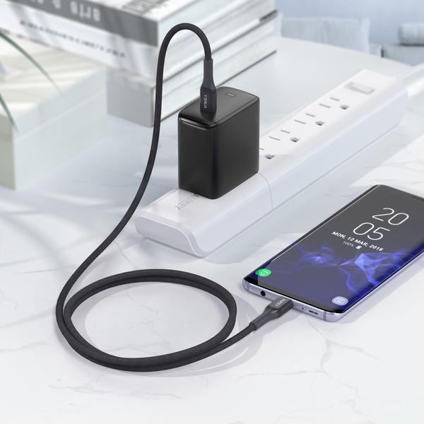 Aukey USB-C To USB-C 60W PD Quick Charger Kevlar Cable - 1.2M - Black