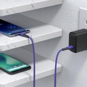 Aukey USB-C To USB-C 60W PD Quick Charger Kevlar Cable - 2m - Blue