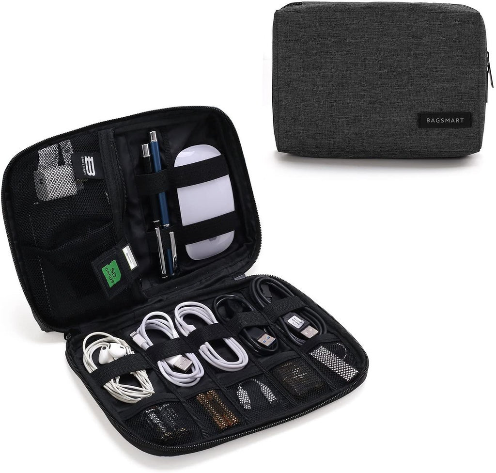 BagSmart Pomona Electronic Organizer - Heather - Black