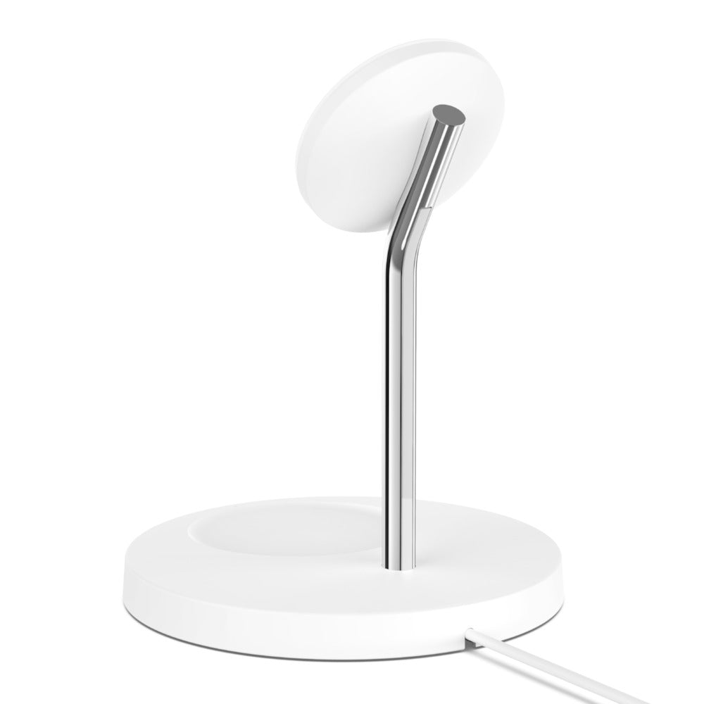 Belkin BOOST CHARGE Pro 2-in-1 Wireless Charger Stand with MagSafe 15W - White