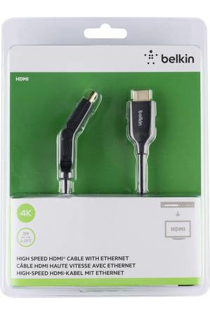 Belkin Dual Swivel High Speed + Ethernet HDMI Cable 2m - Black