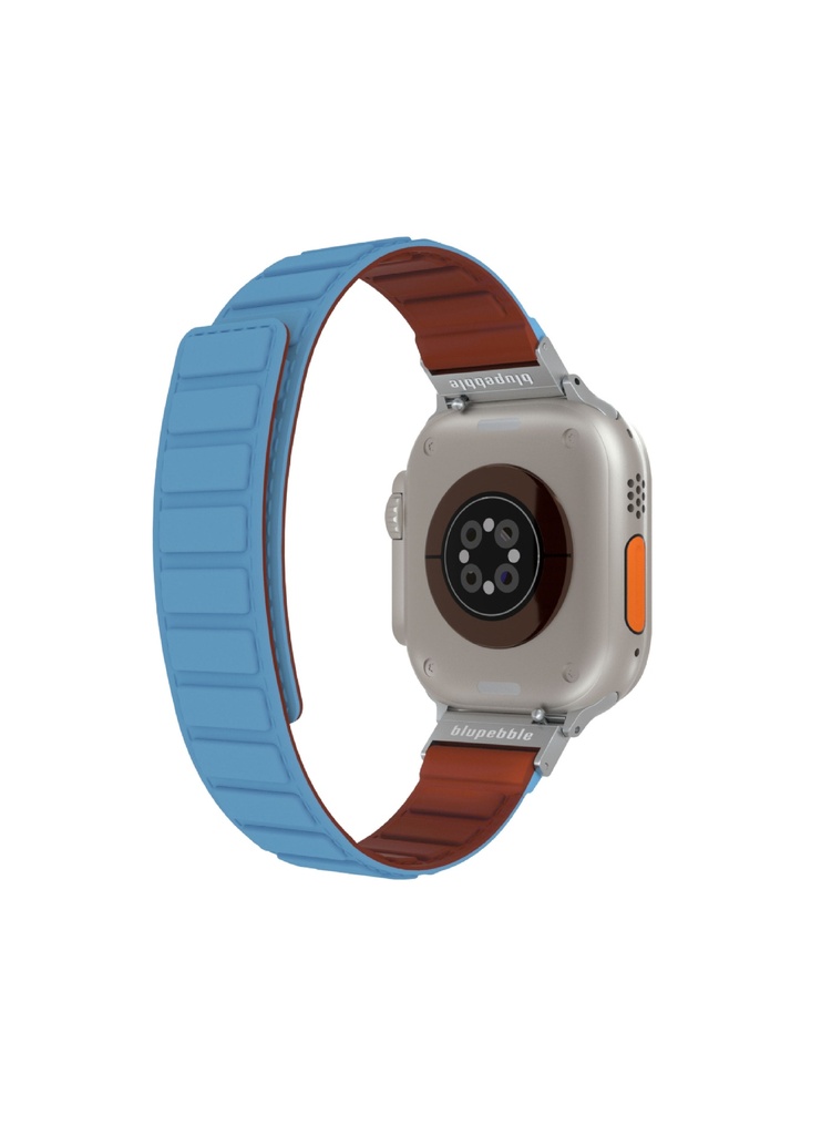 Blupebble Hochfeiler Silicone Reversible Magnetic Strap 49mm / 45mm / 44mm / 42mm Blue/Brown