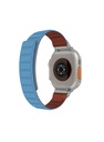 Blupebble Hochfeiler Silicone Reversible Magnetic Strap 49mm / 45mm / 44mm / 42mm Blue/Brown