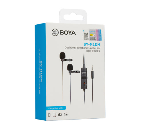 Boya BY - M1DM Dual Omni - Directional Lavalier Microphone