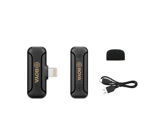 Boya Smallest 2.4Ghz Wireless Micorphone with Lightning connector for IOS device 1TX + 1RX