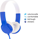 Buddyphones Discover Volume Limiting Kids Wired On Ear Headphones - Blue