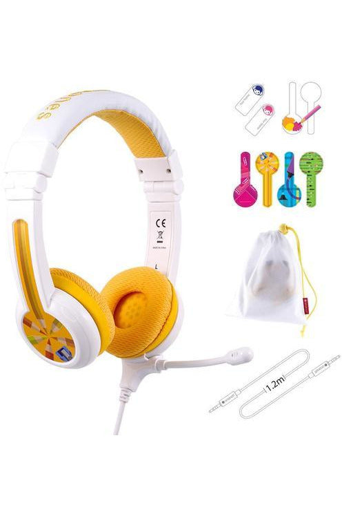 Buddyphones School Plus Headphones With MIC - Yellow