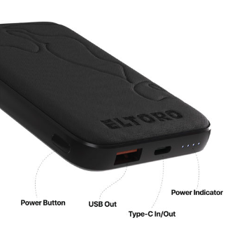 Eltoro Charger Mate Power Bank 10000mAh 20 Watts - Black