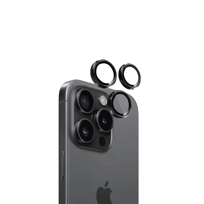 Eltoro INDIVUAL AR METAL RINGS Camera Lens ProTECTOR for iPhone 15 Pro 6.1/6.7 - Black