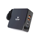 Eltoro Universal Charger 120w PD 3.0 & QC 3.0 GaN with 4 Ports 2 USB-A & 2 USB-C - Black