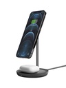 Energea Magdisc Dock, 2-in-1 Magnetic Fast Wireless 5w/7.5w/10w/15w Charger Dock - Gunmetal