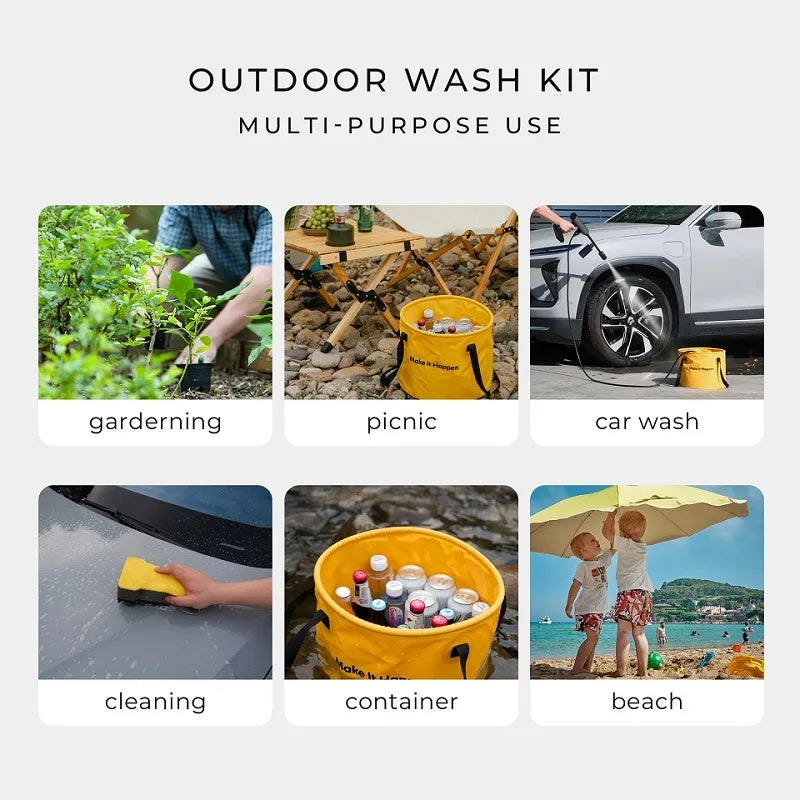 Hoto Car Wash Kit Outdoor - Yellow