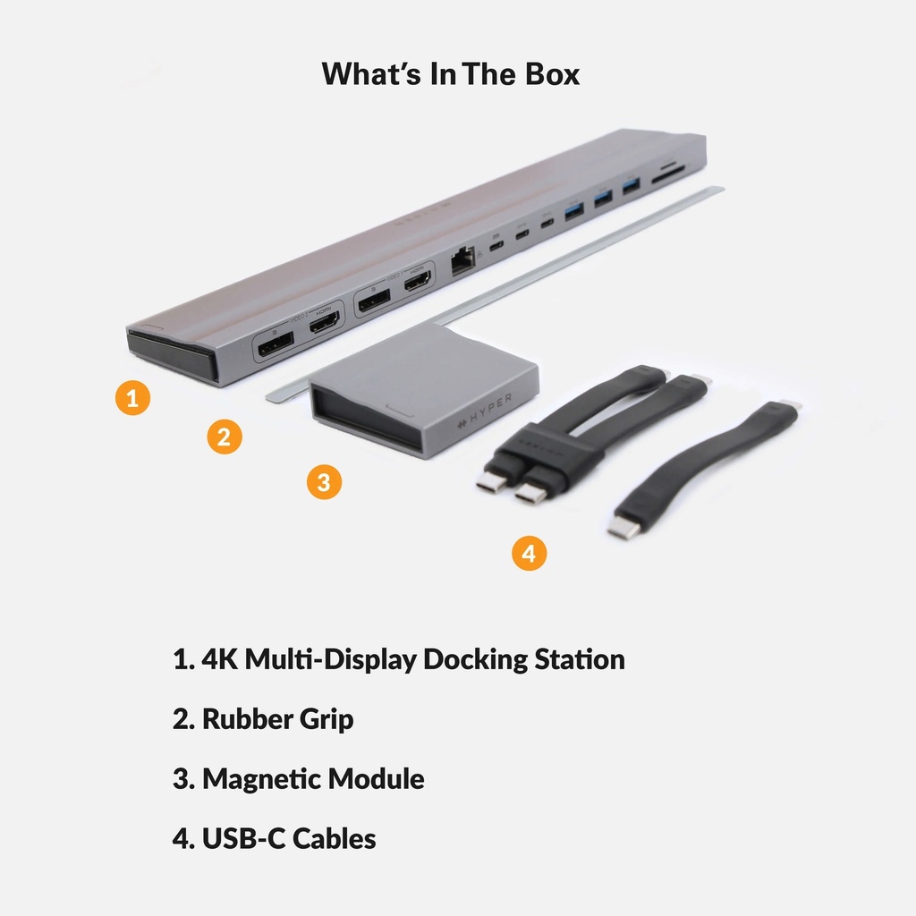 HyperDrive 4K Multi Display Docking Station For 13-inch - 14-inch MacBooks