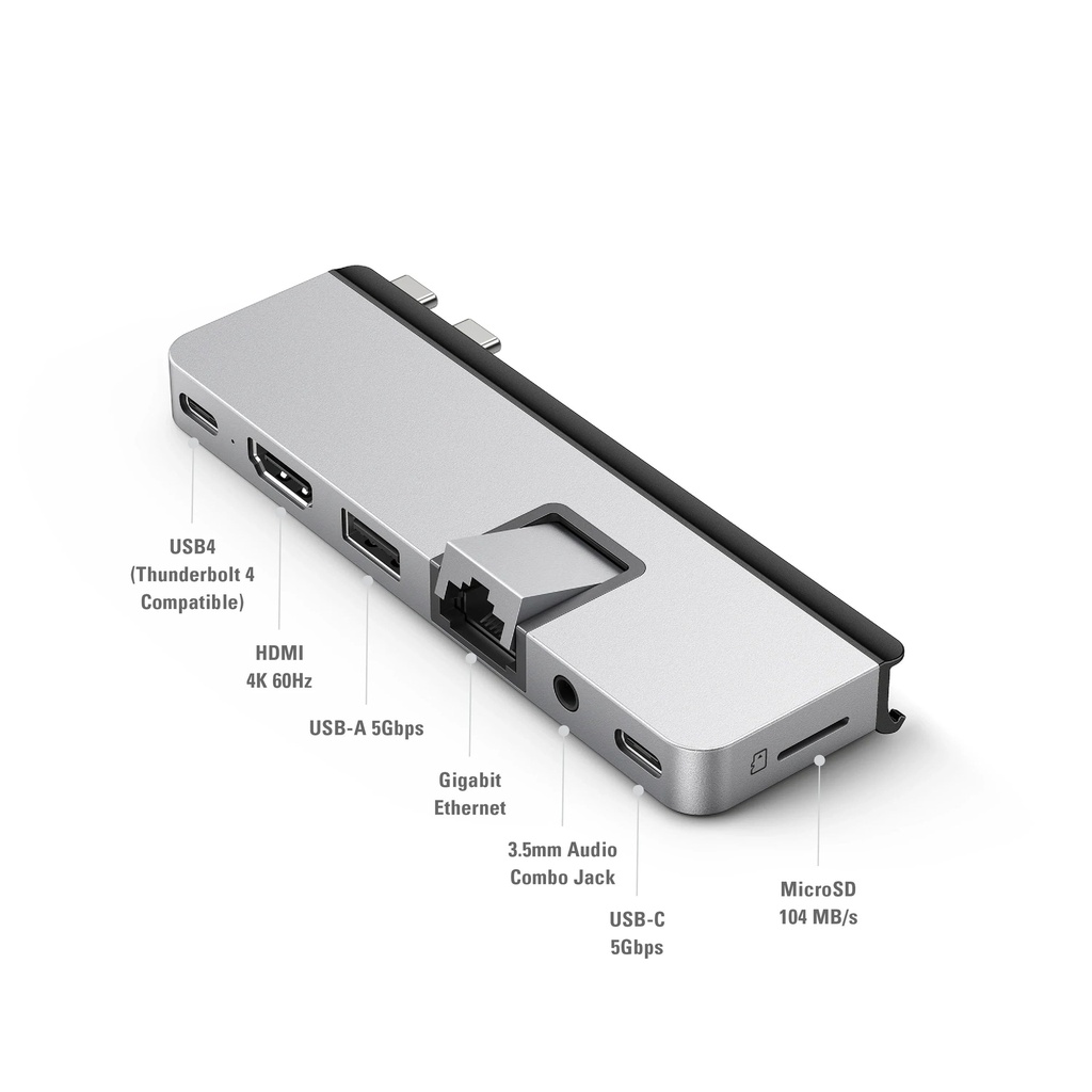 HyperDrive DUO Pro 7-in-2 USB-C Hub - Silver