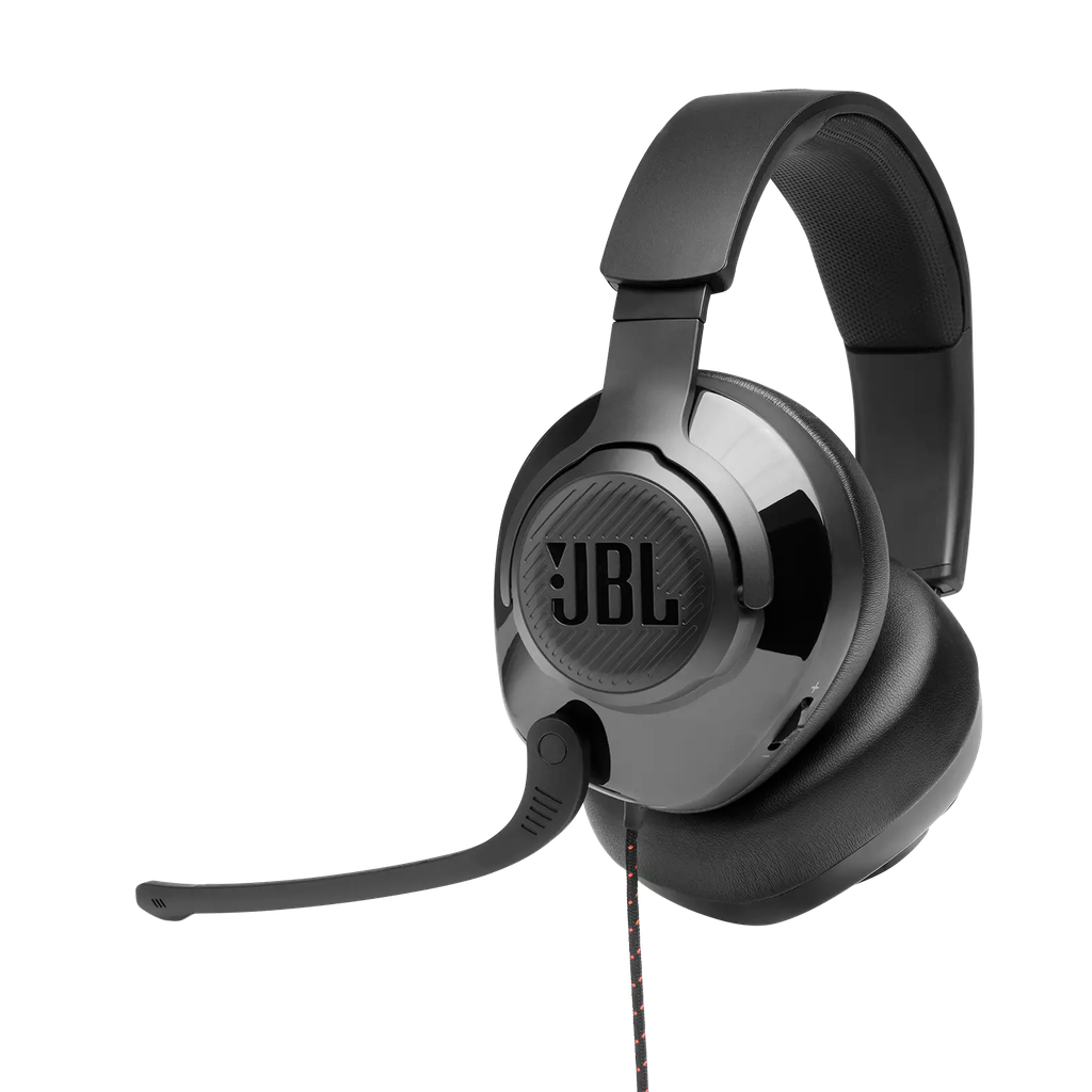 JBL Quantum 200 Wired over - ear gaming headset with flip - up mic - Black