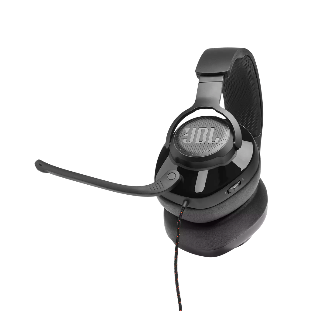 JBL Quantum 200 Wired over - ear gaming headset with flip - up mic - Black