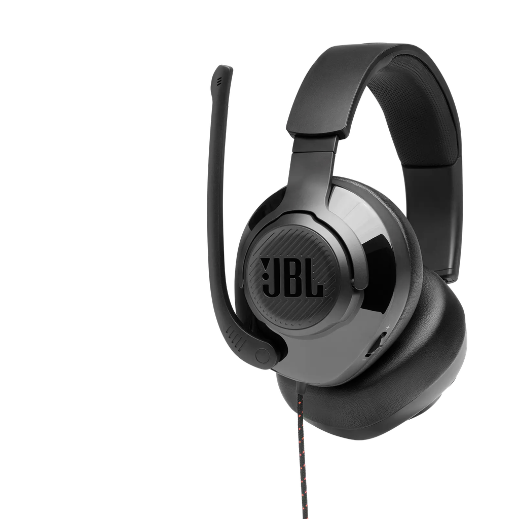 JBL Quantum 200 Wired over - ear gaming headset with flip - up mic - Black