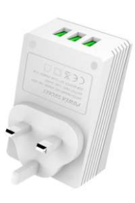 LDNIO - Travel Converter Adapter 2in1 Mobile charger White A3306