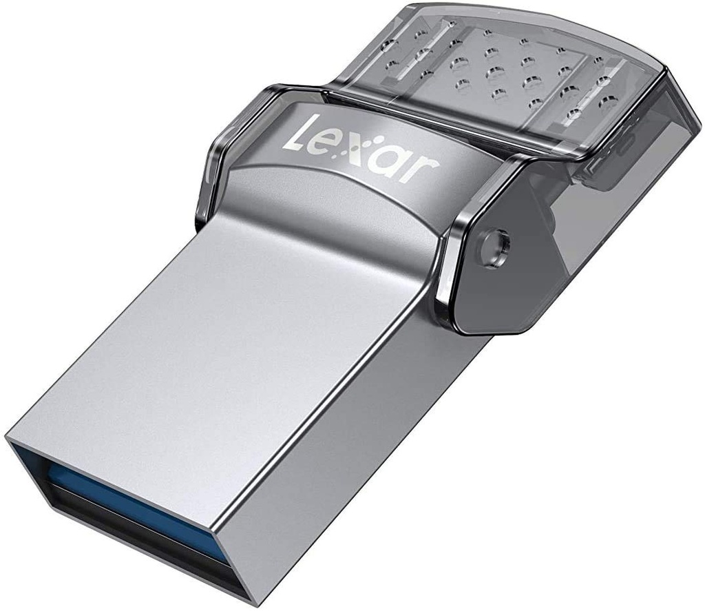 Lexar 128GB Dual USB-C and Type - A USB 3.0 Flash Drive, up to 100MB/s read