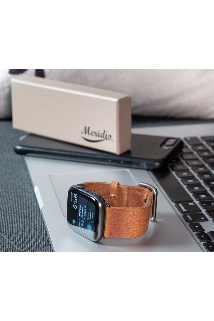 Meridio Clay - Tawny Leather Strap 45mm