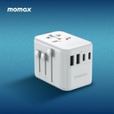 Momax 1 World PD 35W 5 - Ports + AC Travel Adapter White