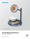 Momax Q.Mag Dual 2 Dual Magnetic Wireless Charger Stand - Transpernt