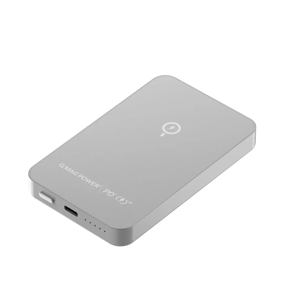 Momax Q.Mag Power 6 Magnetic Wireless Battery Pack 5000mAh - Silver