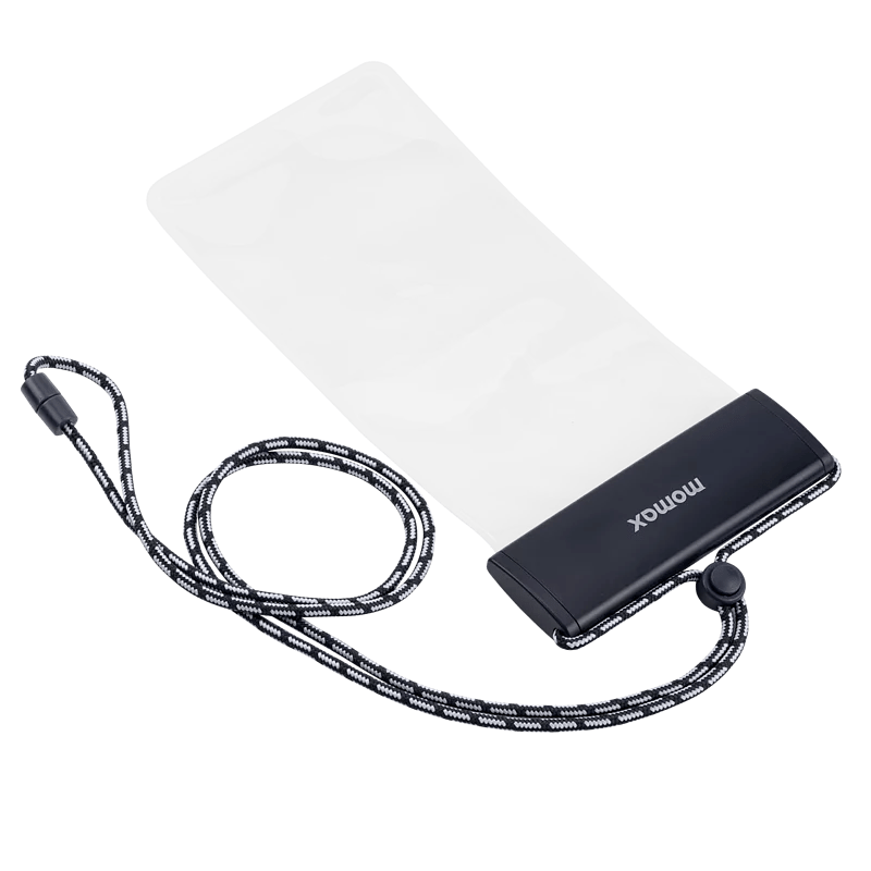 Momax WaterProof Pouch With Universal Neck Strap - Gray