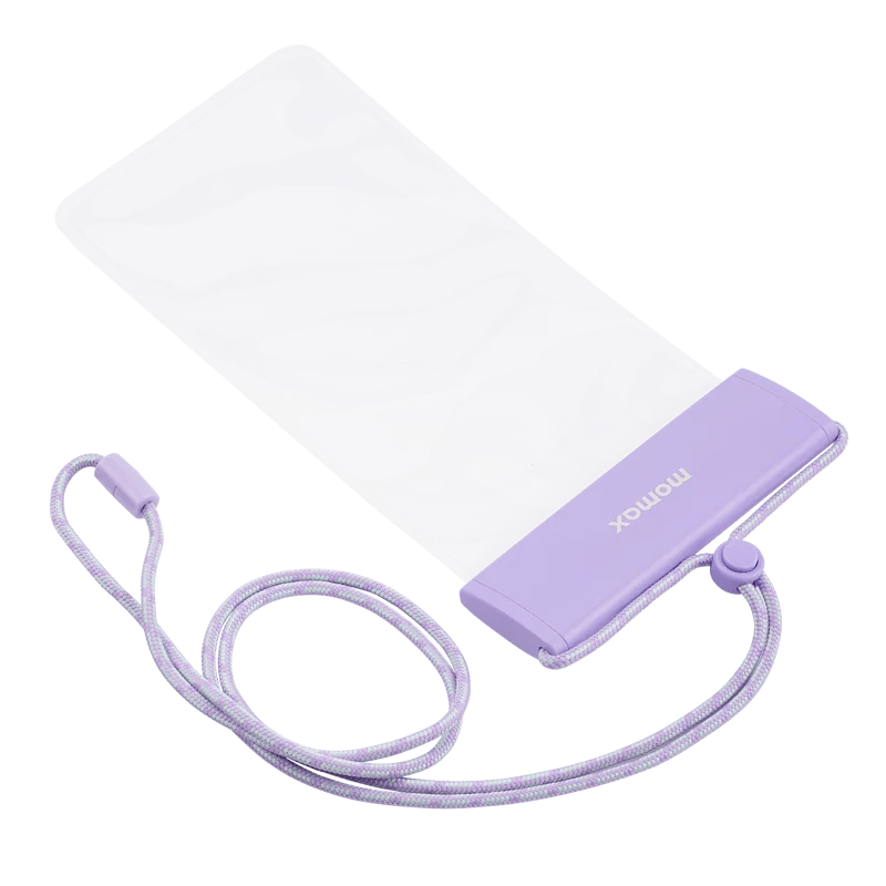 Momax WaterProof Pouch With Universal Neck Strap - Purple