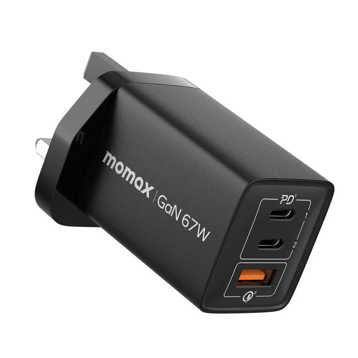 ONEPLUG 67W 3-Port GaN Charger - Black