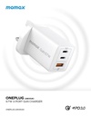 ONEPLUG 67W 3-Port GaN Charger White