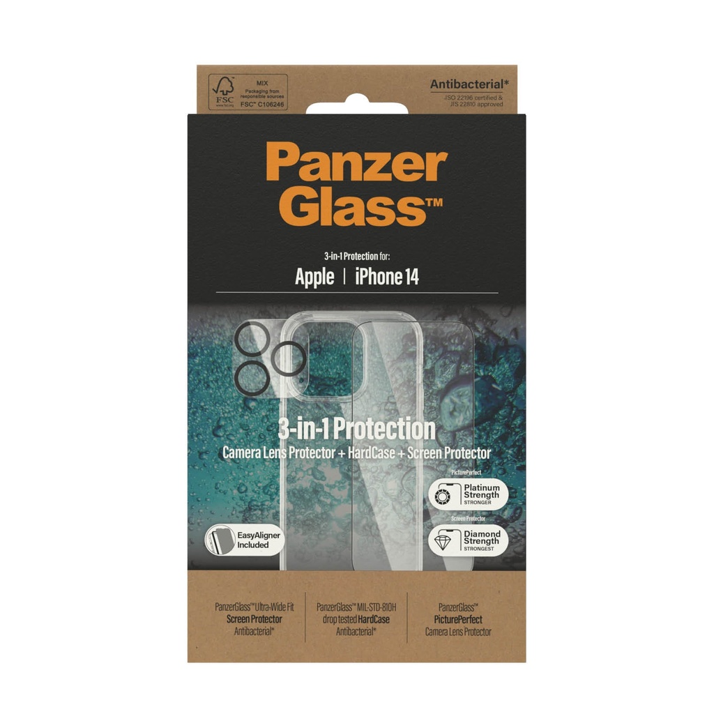 PanzerGlass iPhone 14 Bundle Clear