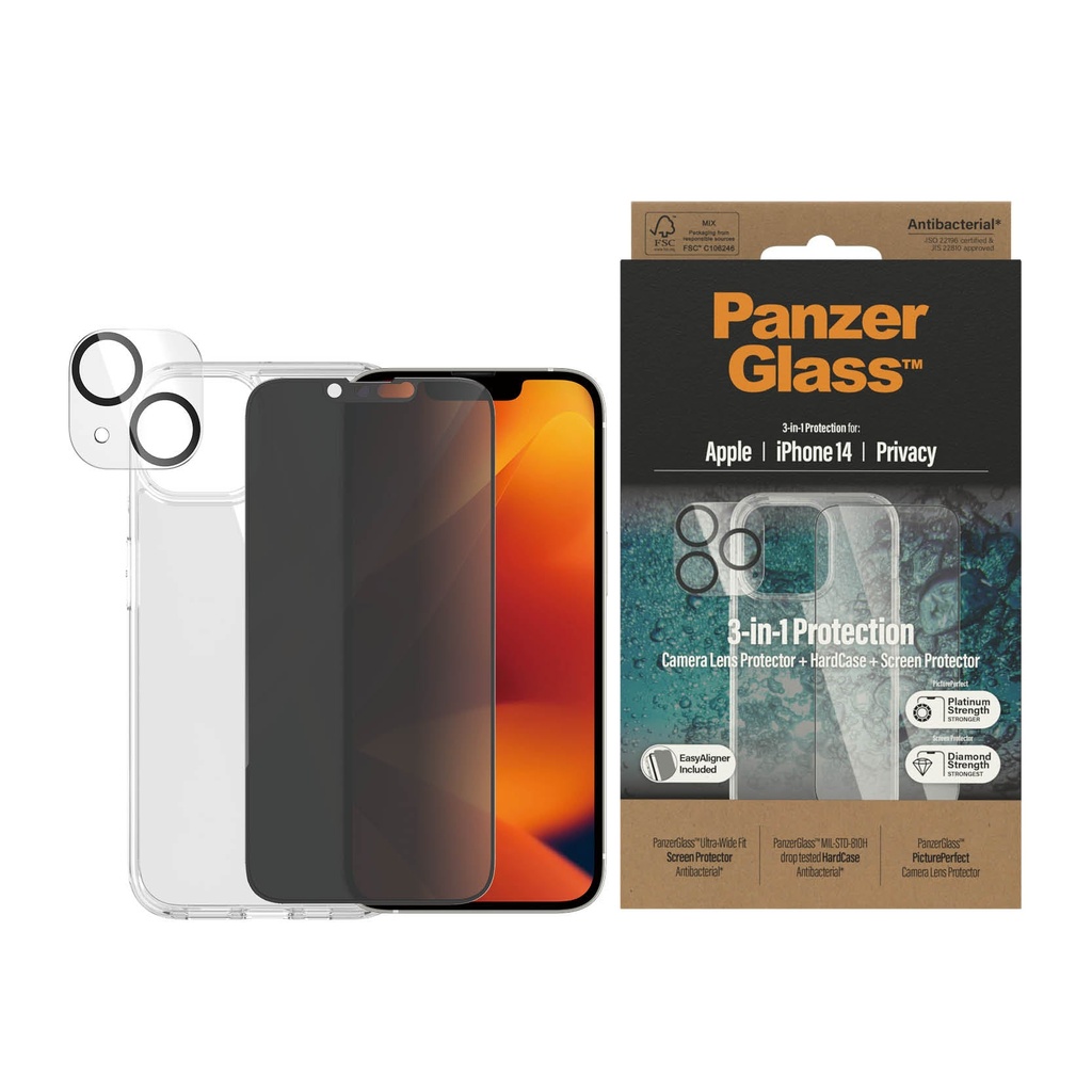 PanzerGlass iPhone 14 Bundle Privacy