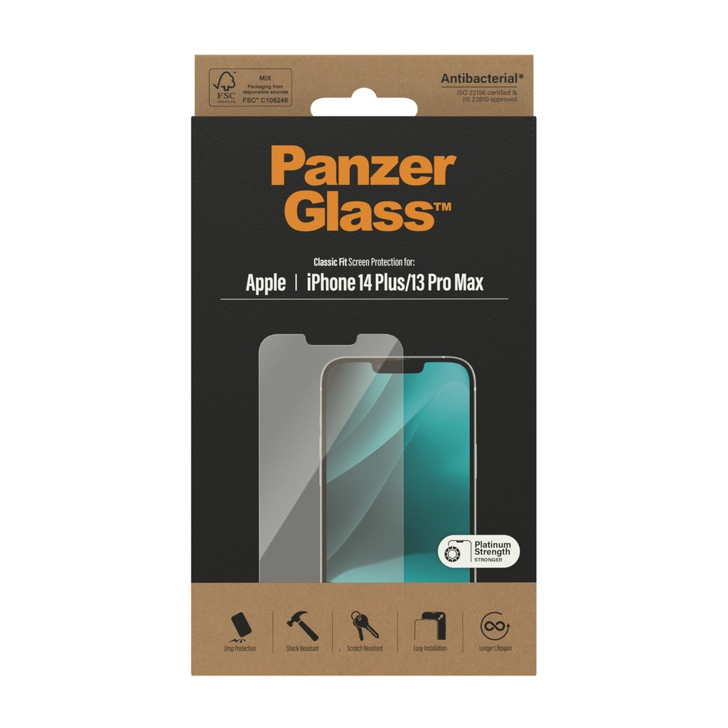 PanzerGlass iPhone 14 Plus /13 Pro Max Screen Protector - Clear