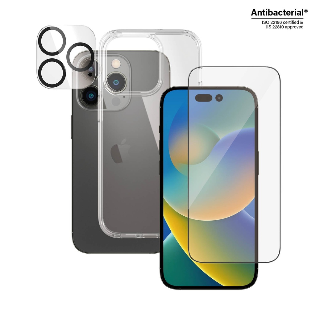 PanzerGlass iPhone 14 Pro Bundle Clear