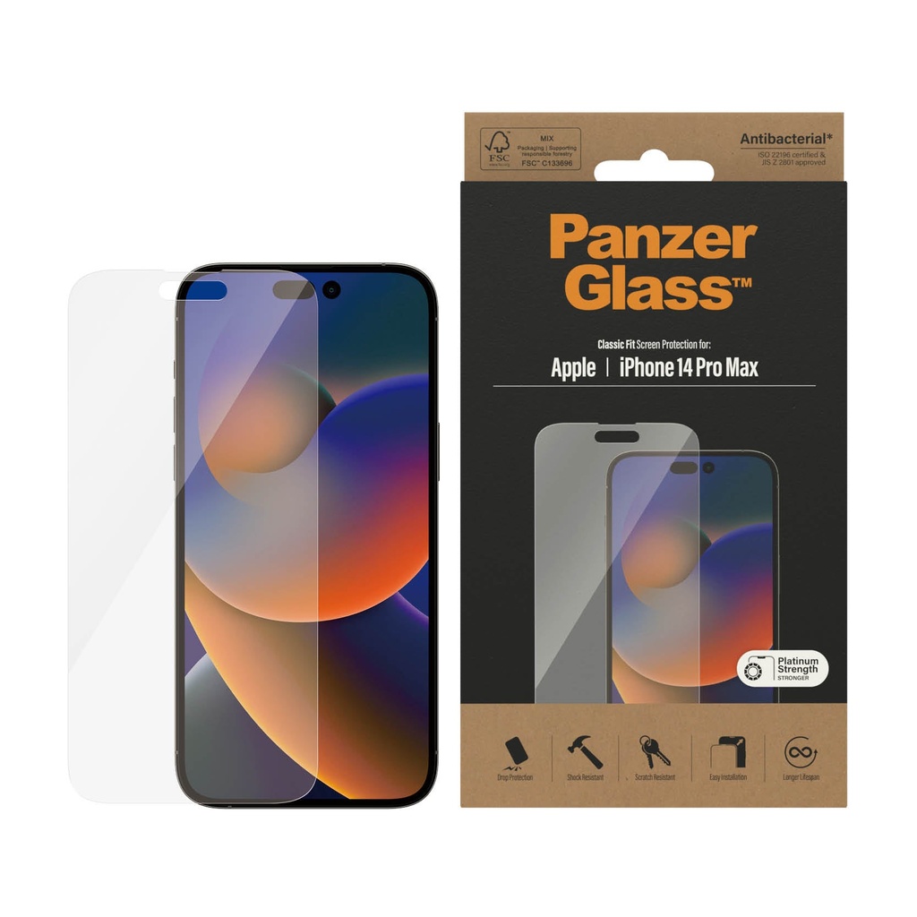 PanzerGlass iPhone 14 Pro Max Screen Protector - Clear